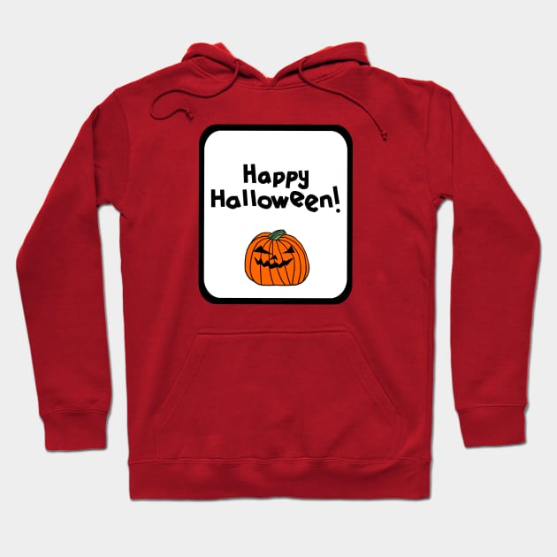 Horror Happy Halloween Greeting Hoodie by ellenhenryart